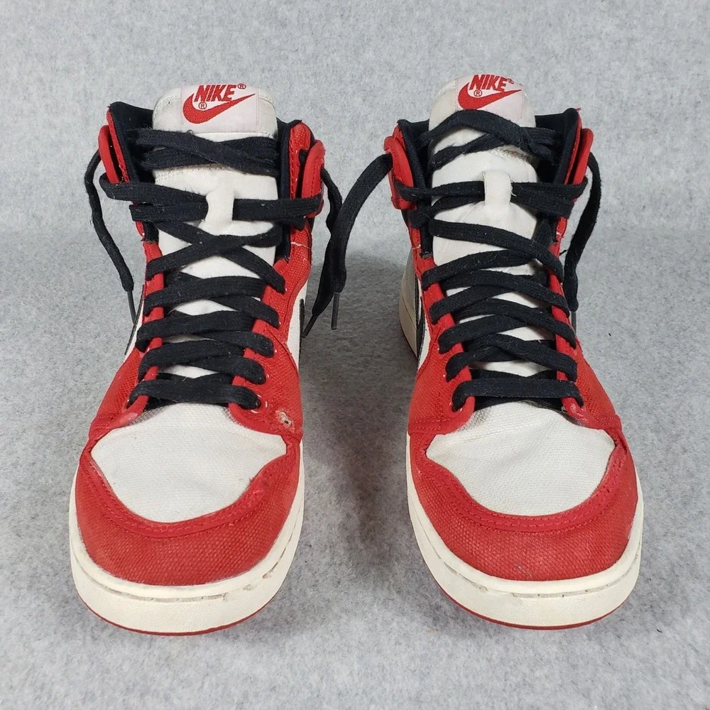 Nike Air Jordan 1 High OG Retro SE Canvas Red White Black Men's Shoe Size 8.5 - Picture 3 of 15